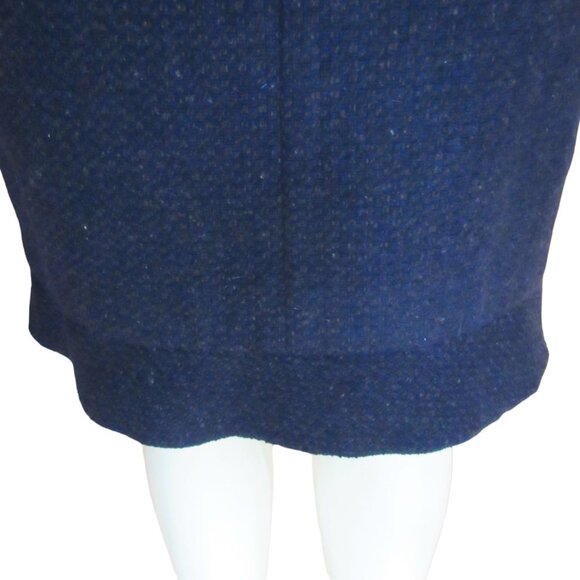 Vintage Chanel 100 Percent Cashmere Knee Length Tweed Brown/Blue Skirt in Sz 40 - Picture 4 of 13